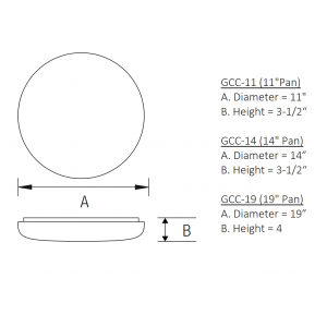 14" Generic Ceiling Cloud, (1) 17W LED Module,